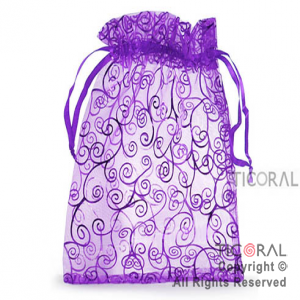 BOLSA ORGANZA VIOLETA 20X25 ARABESCO HS3973-5 x 1